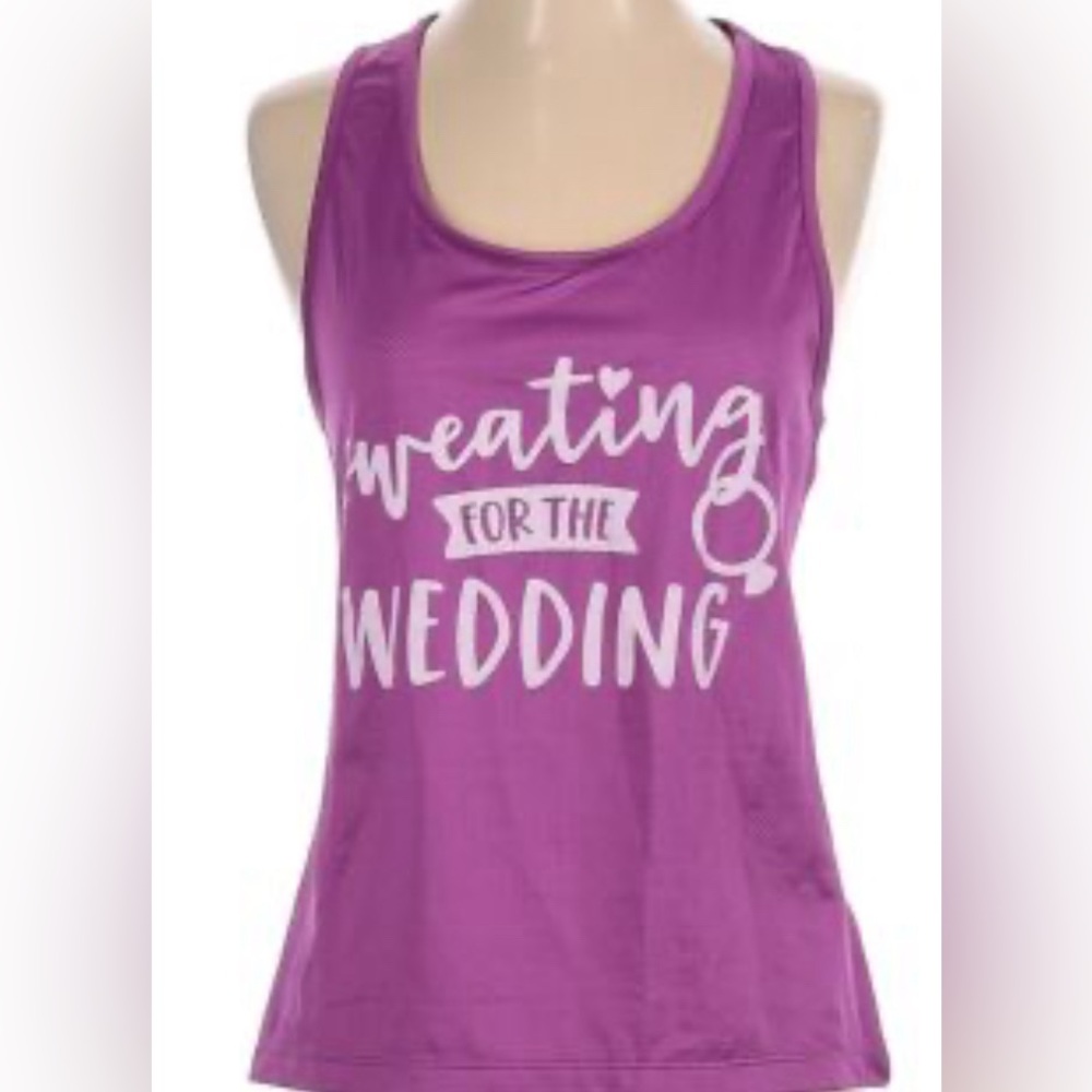 🔥Brand New “Sweating for the Wedding” workout tank -Miss to Mrs S-M A91